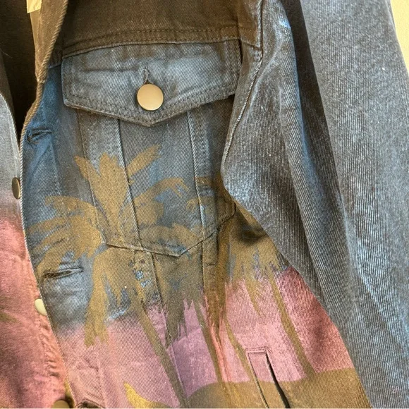 Men Graphic LA Jean jacket XL